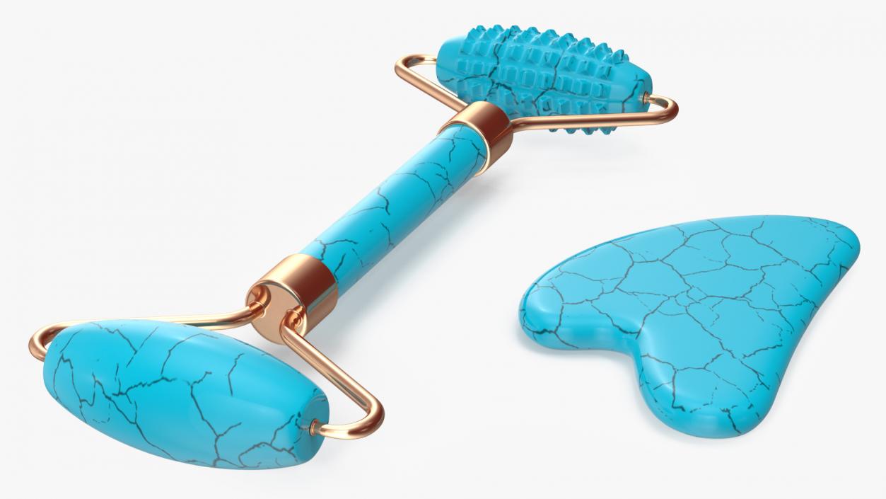 3D Gua Sha Tools Turquoise model