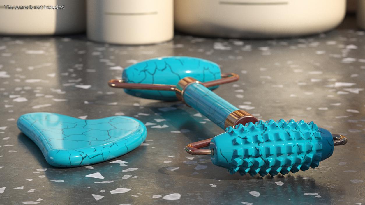 3D Gua Sha Tools Turquoise model