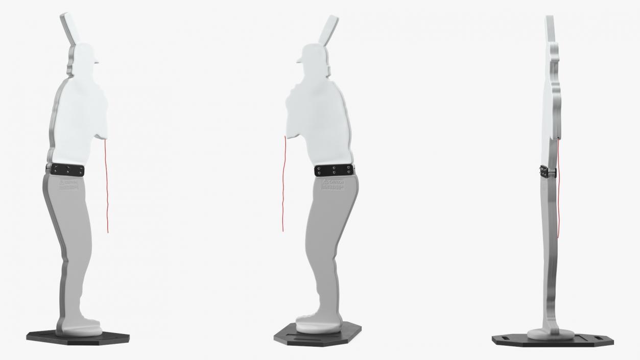 Baseball Pitching Dummy White 3D model