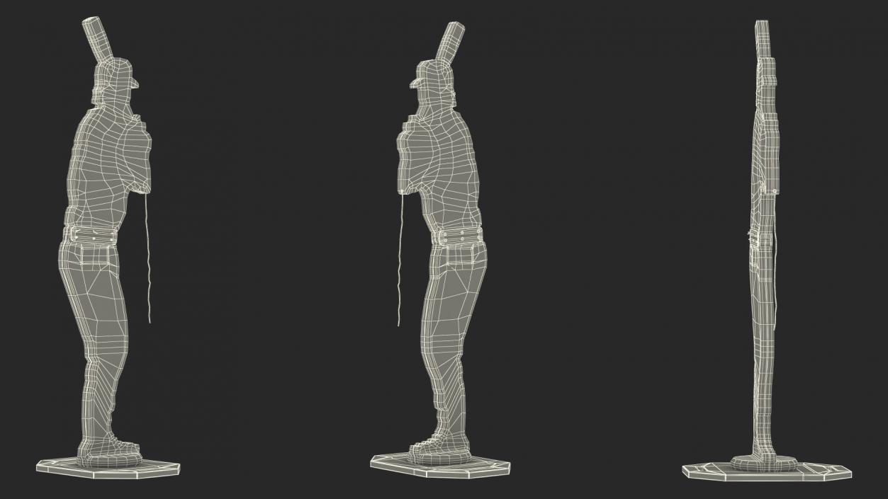 Baseball Pitching Dummy White 3D model