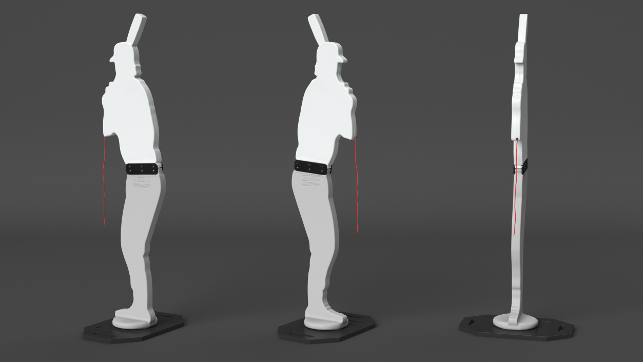 Baseball Pitching Dummy White 3D model