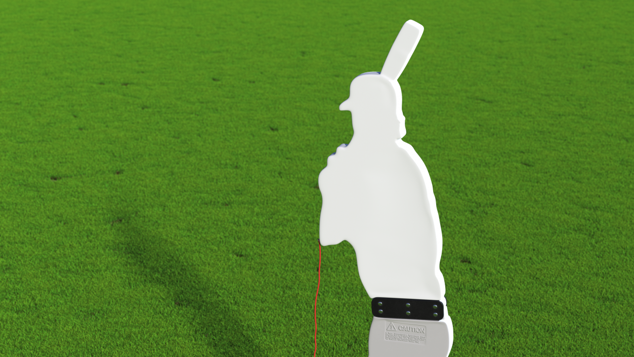 Baseball Pitching Dummy White 3D model