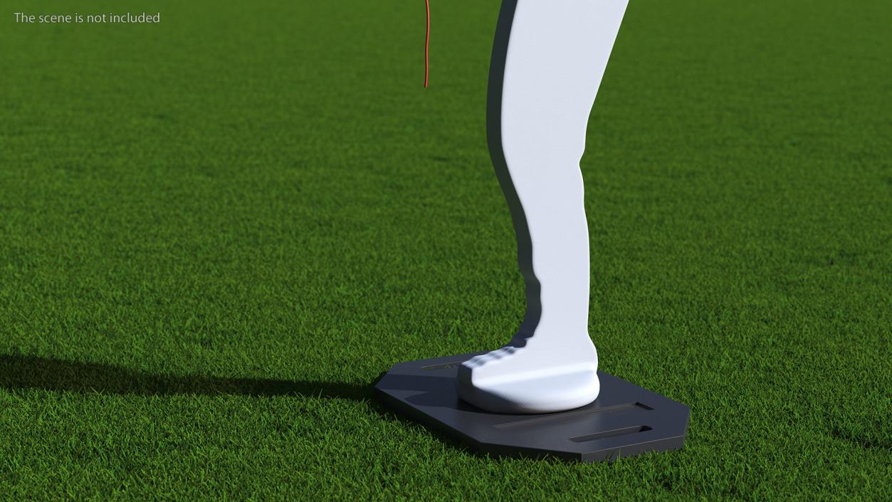 Baseball Pitching Dummy White 3D model