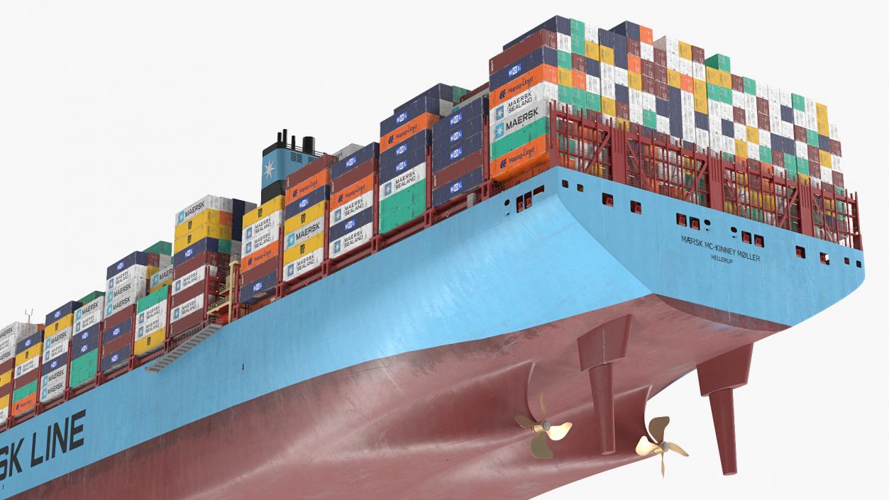 Loaded Maersk McKinney Container Ship 3D