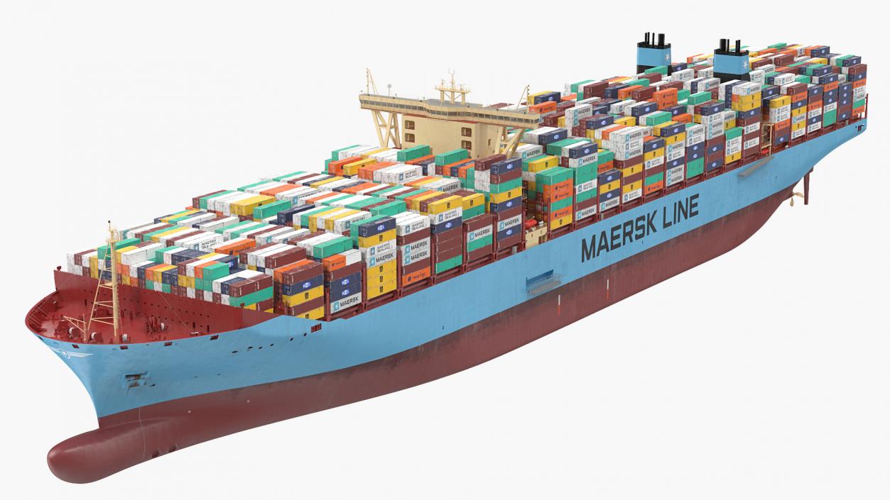 Loaded Maersk McKinney Container Ship 3D