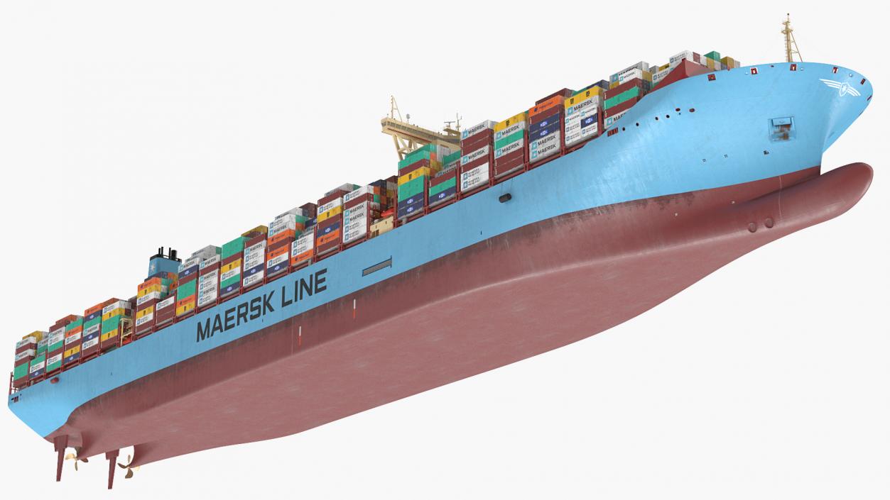 Loaded Maersk McKinney Container Ship 3D