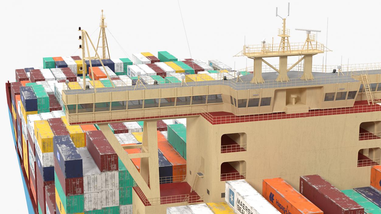 Loaded Maersk McKinney Container Ship 3D