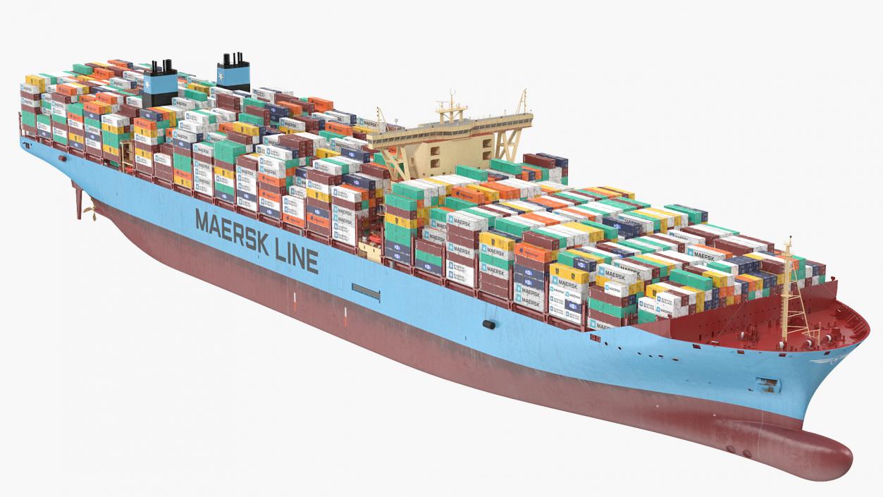 Loaded Maersk McKinney Container Ship 3D