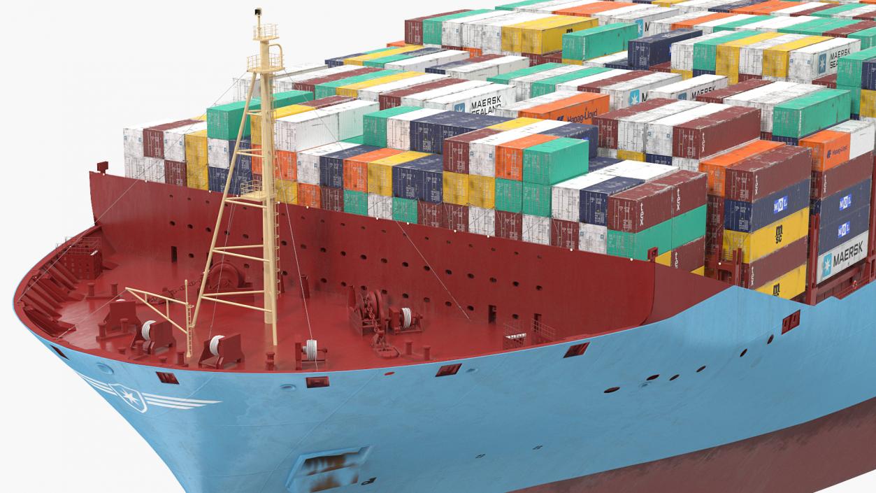 Loaded Maersk McKinney Container Ship 3D