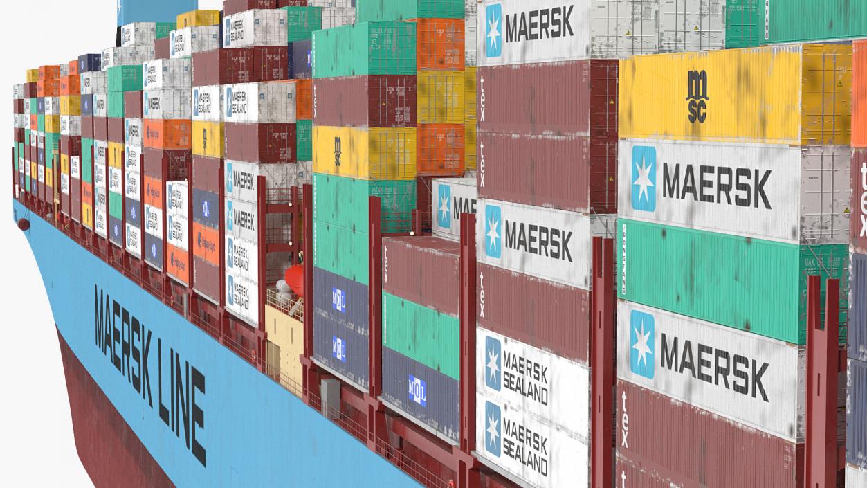 Loaded Maersk McKinney Container Ship 3D