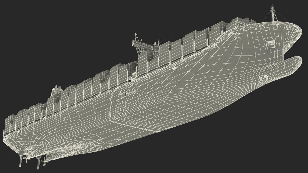 Loaded Maersk McKinney Container Ship 3D