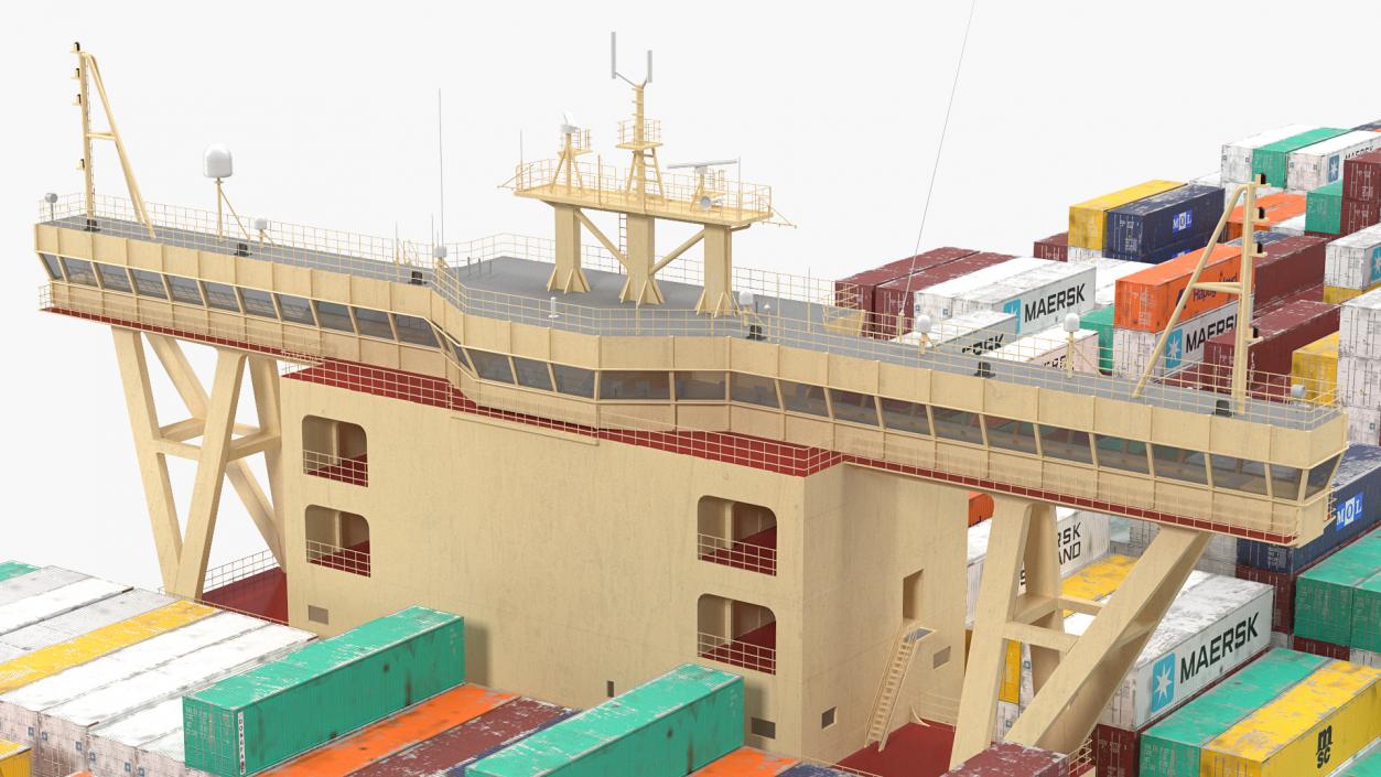 Loaded Maersk McKinney Container Ship 3D