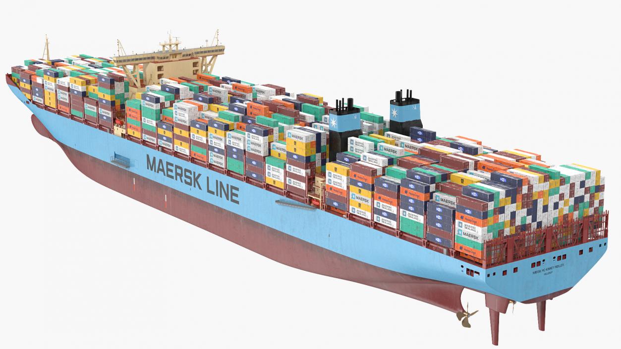 Loaded Maersk McKinney Container Ship 3D