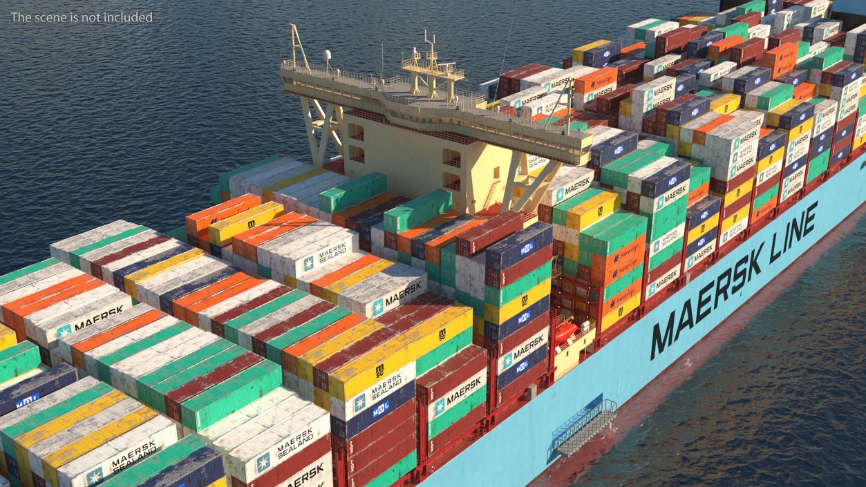 Loaded Maersk McKinney Container Ship 3D