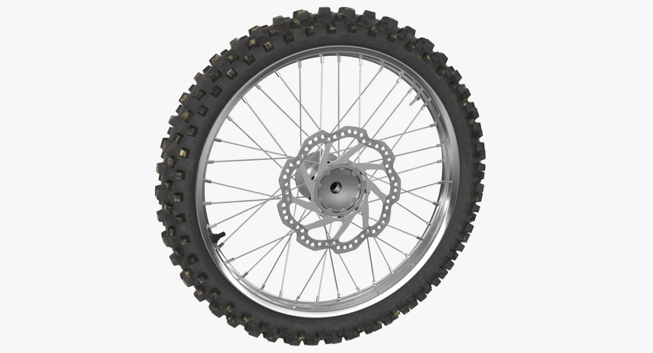 3D Motocross Bike Front Wheel