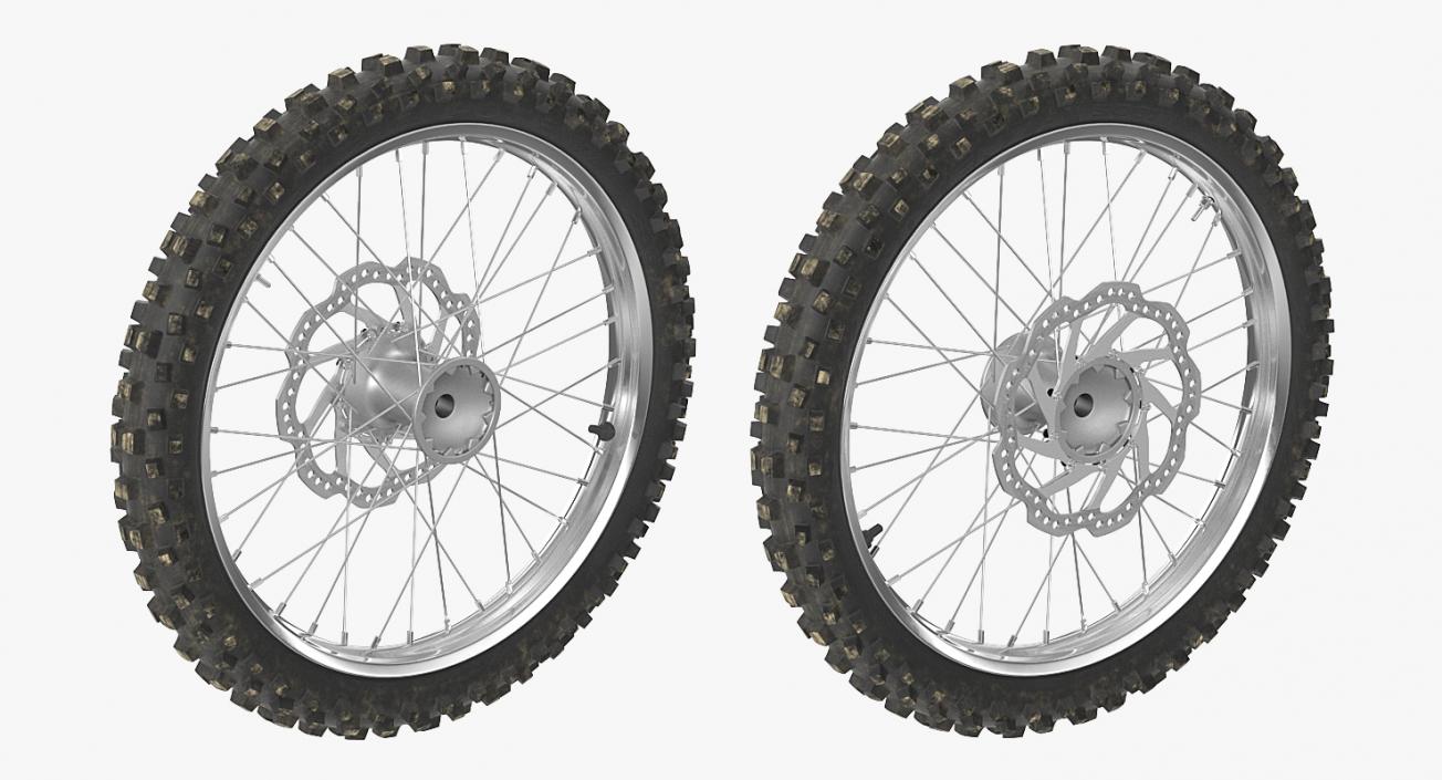 3D Motocross Bike Front Wheel