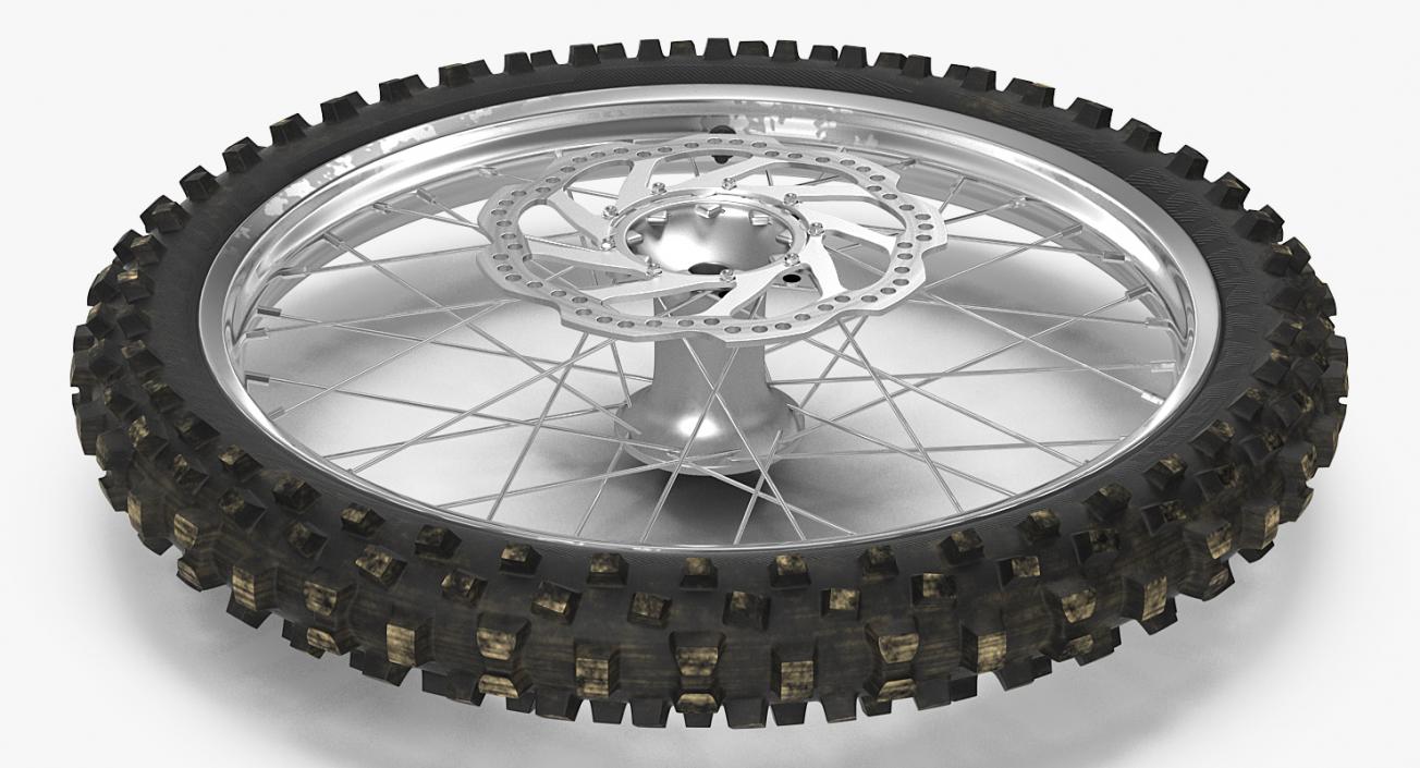 3D Motocross Bike Front Wheel