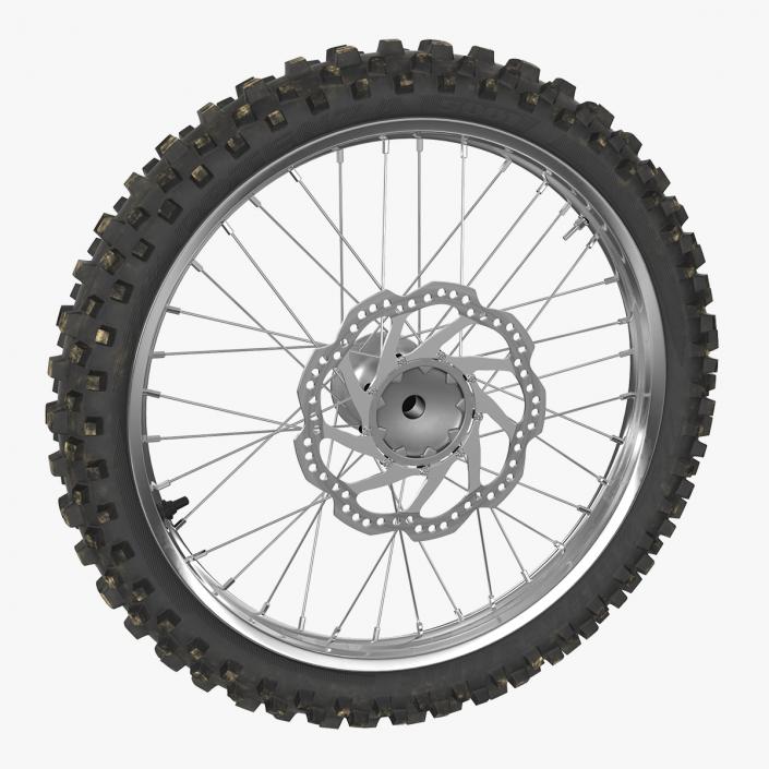 3D Motocross Bike Front Wheel