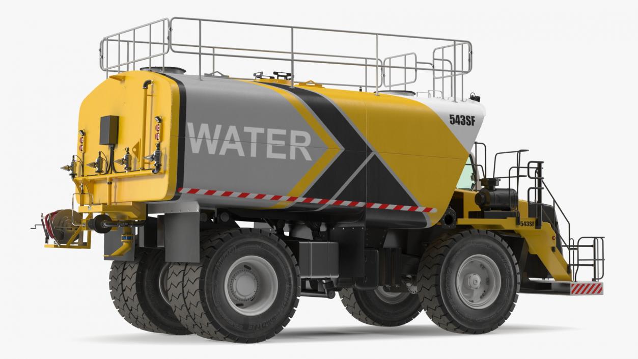 3D Construction Water Truck Rigged