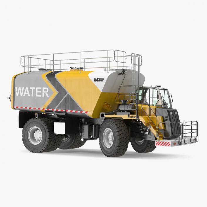 3D Construction Water Truck Rigged