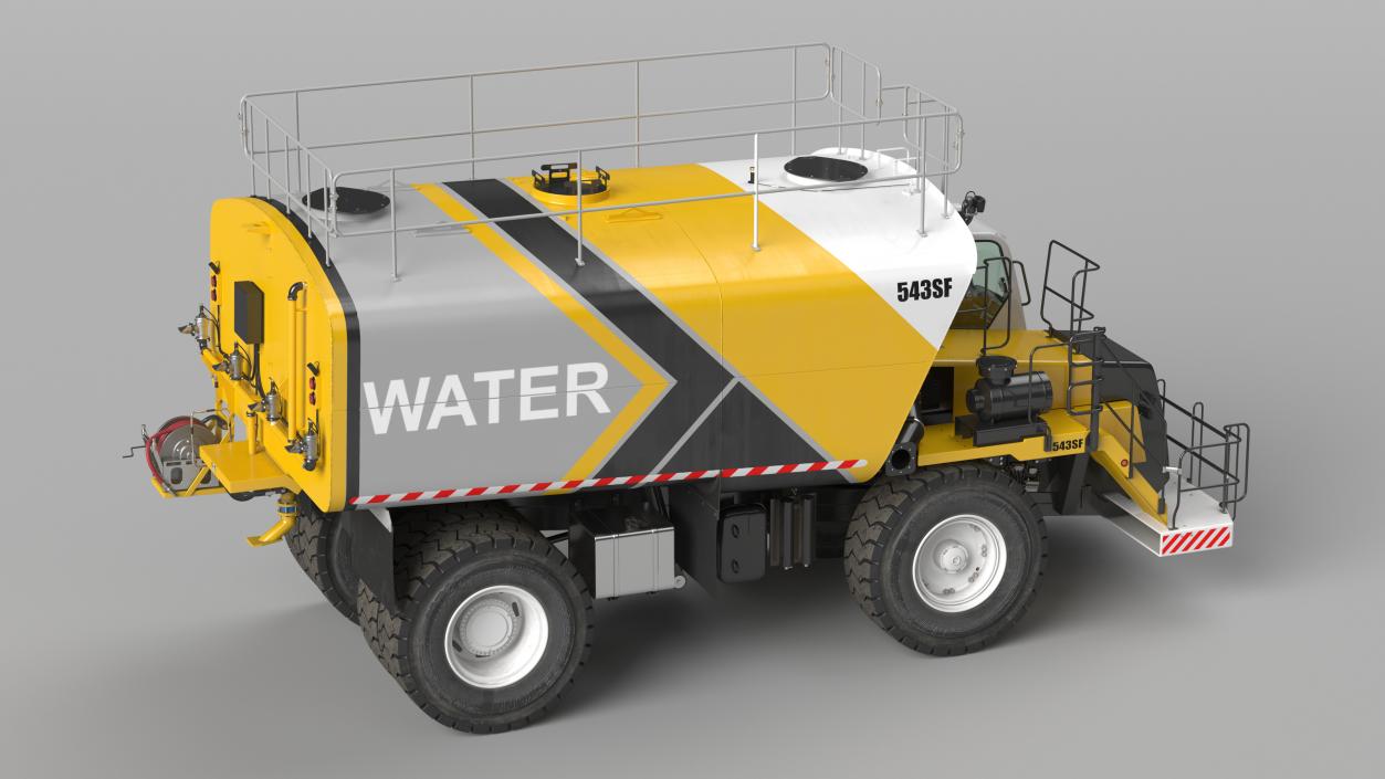 3D Construction Water Truck Rigged