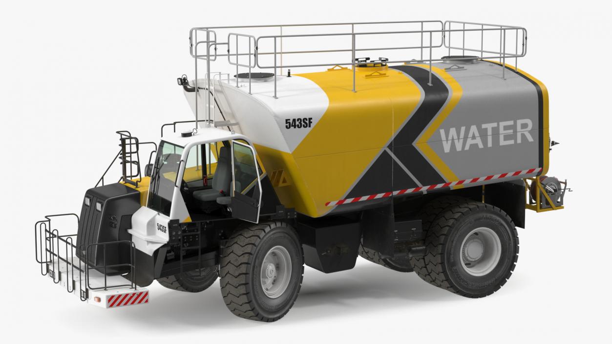 3D Construction Water Truck Rigged