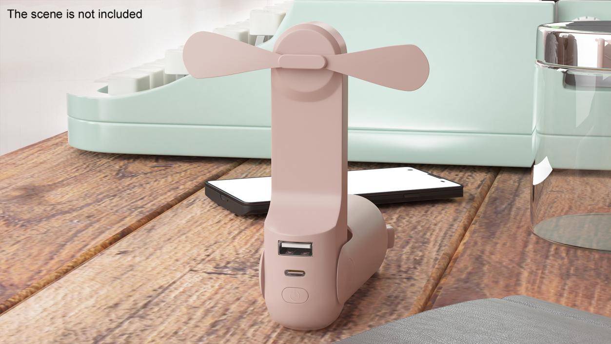 3D Portable Jisulife Mini Fan Pink