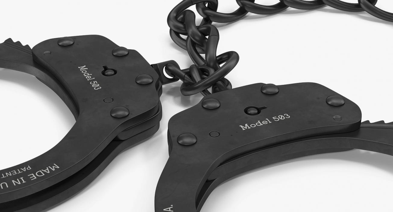 3D Combined Slave Handcuffs and Leg Irons model