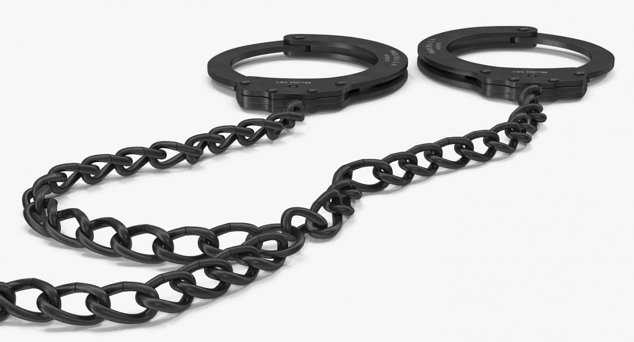 3D Combined Slave Handcuffs and Leg Irons model