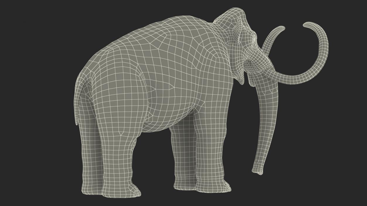 Adult Mammoth Old Skeleton Shell Rigged 3D model