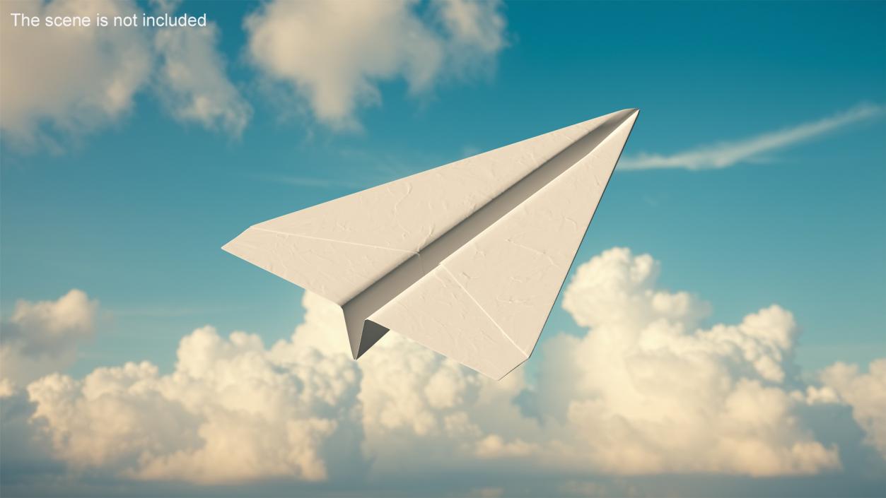 Realistic Paper Airplane 3D model