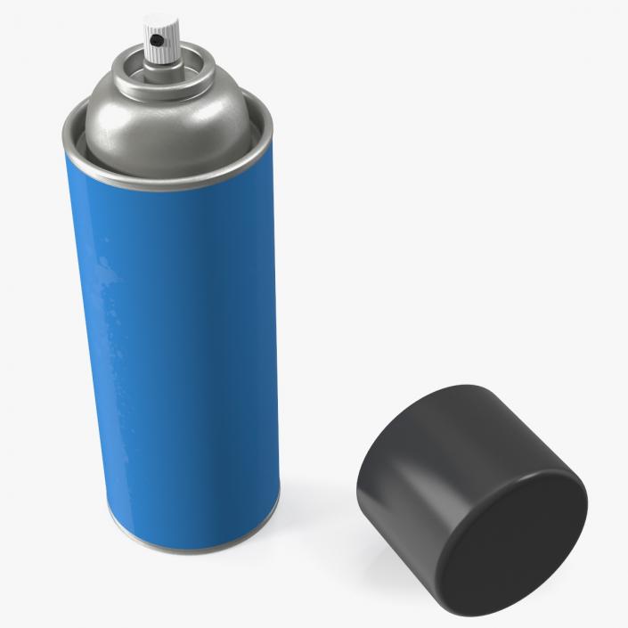 3D Blue Recycling Aerosol Can