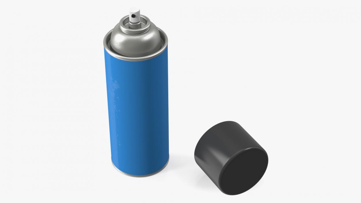 3D Blue Recycling Aerosol Can