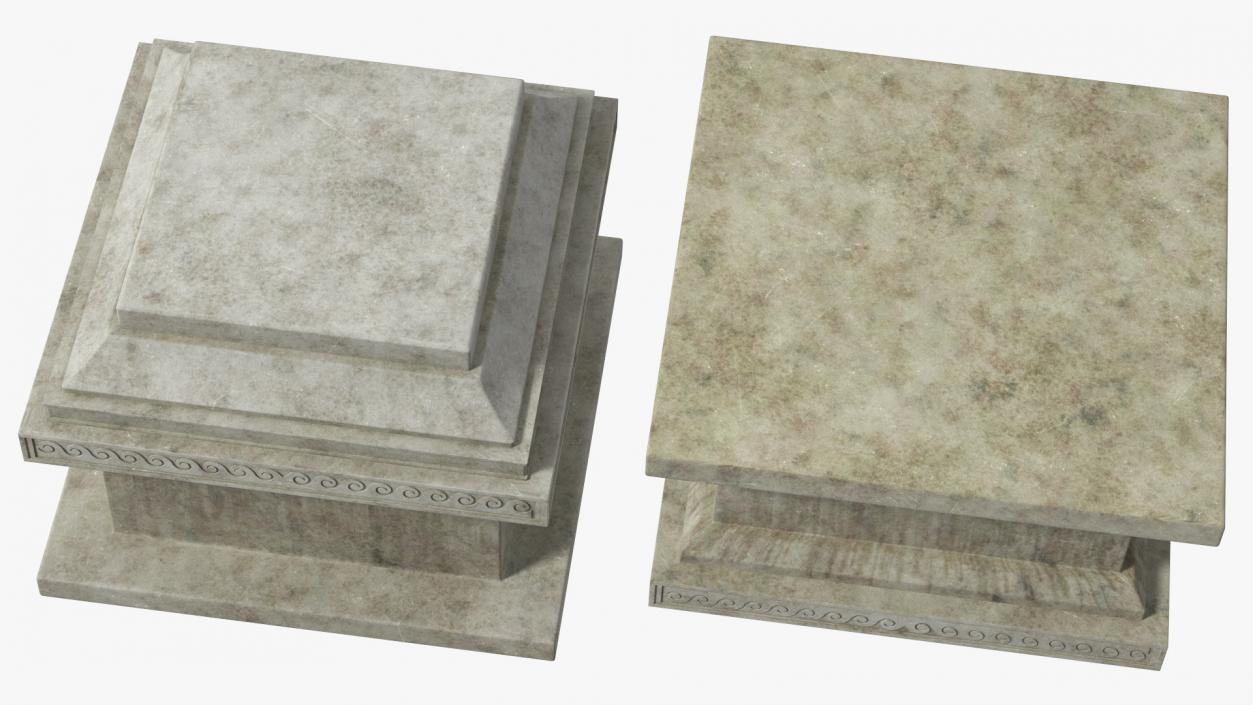 Antique Stone Pedestal 3D