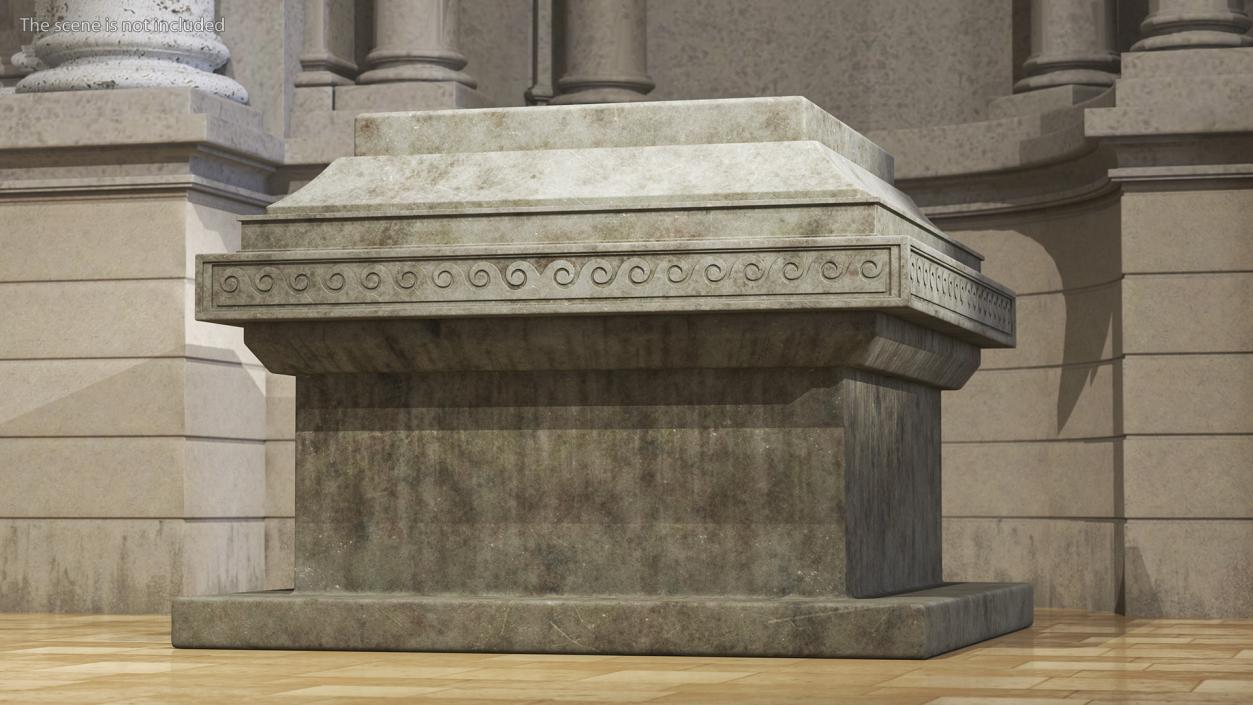 Antique Stone Pedestal 3D