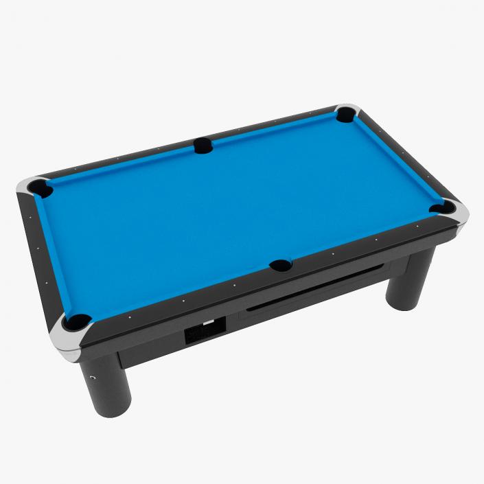 3D Pool Table Brunswick Blue Empty