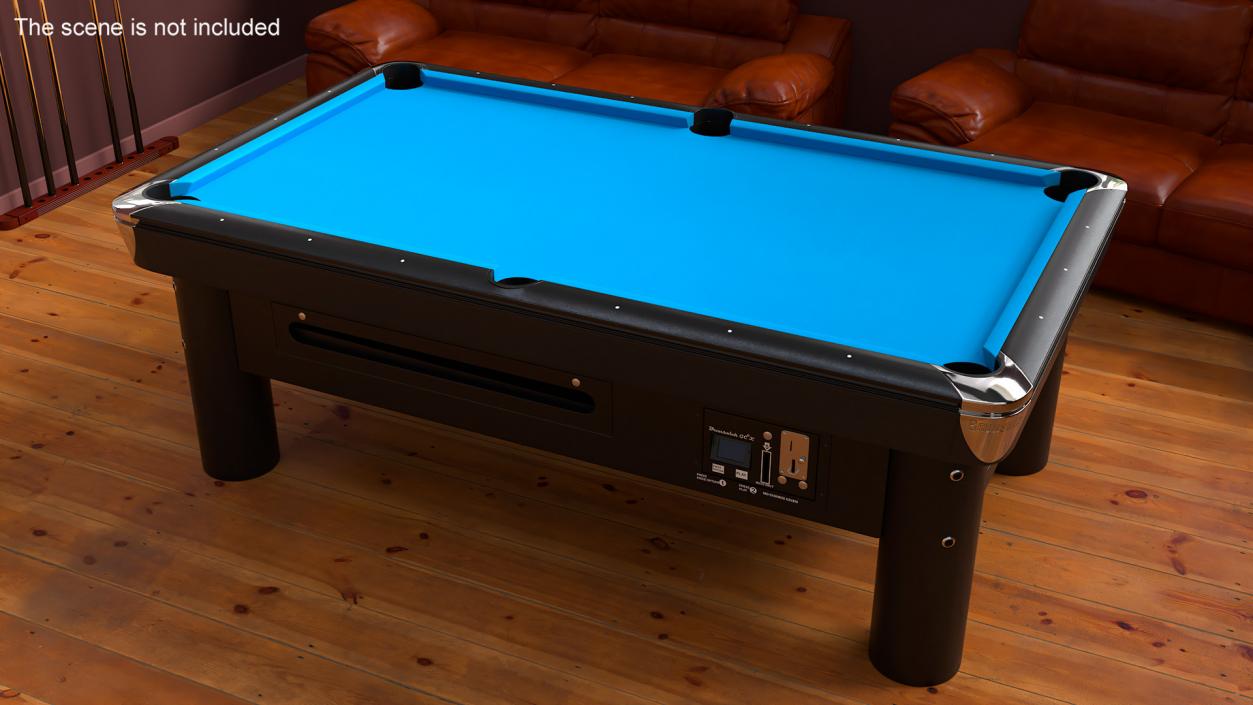 3D Pool Table Brunswick Blue Empty