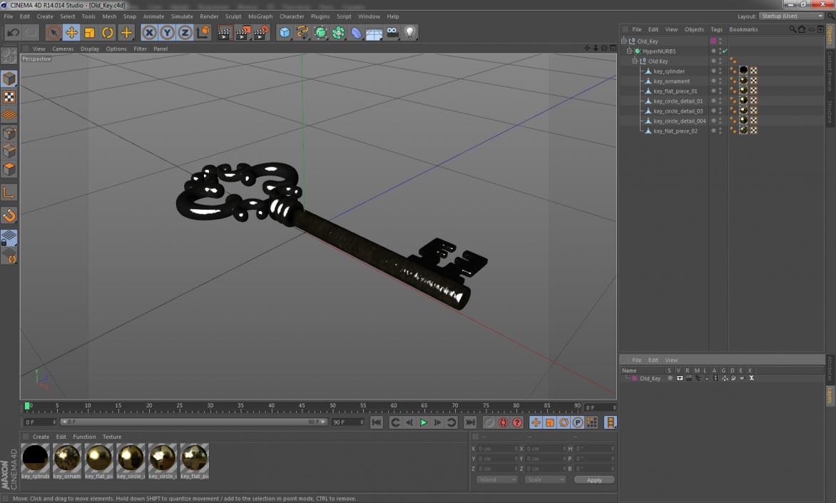 Old Key 3D model