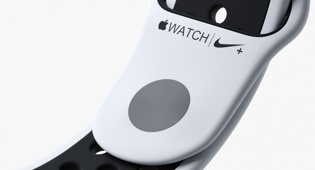 3D White Apple Watch Series 4 Nike