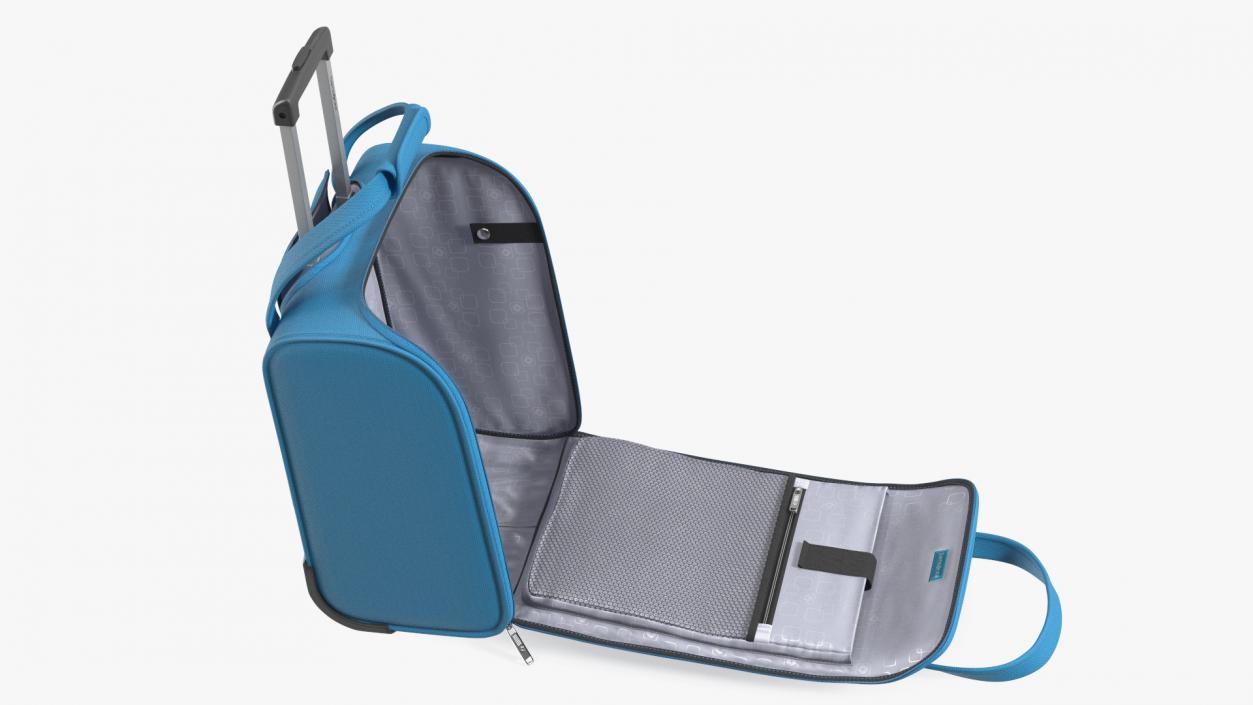 Open Softshell Luggage Samsonite Blue 3D