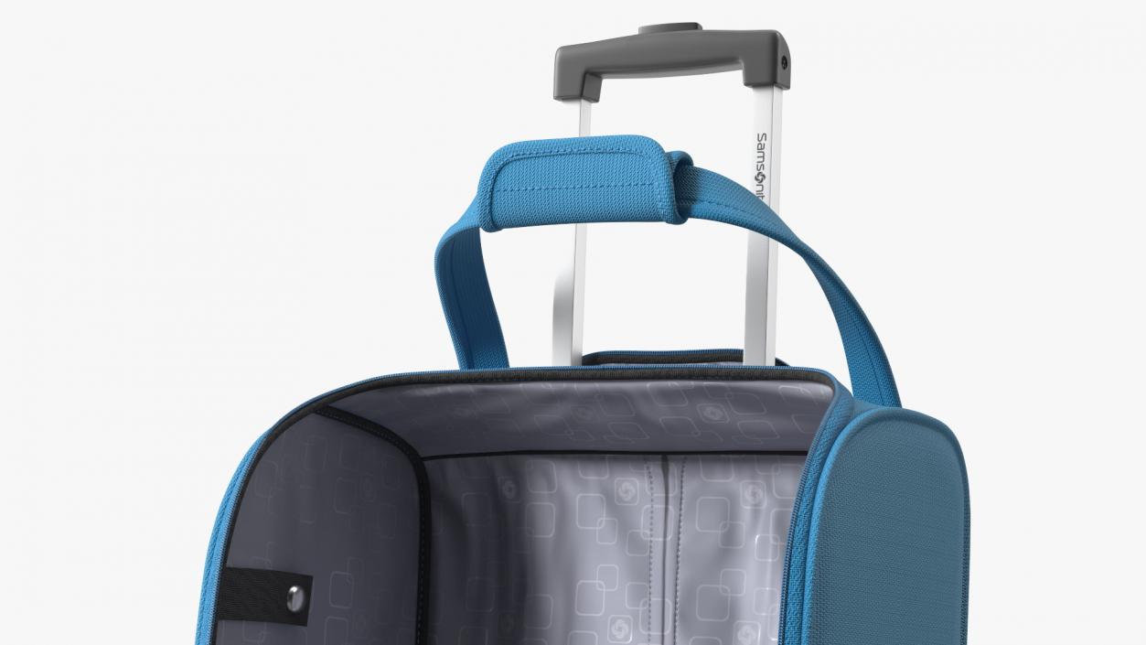 Open Softshell Luggage Samsonite Blue 3D