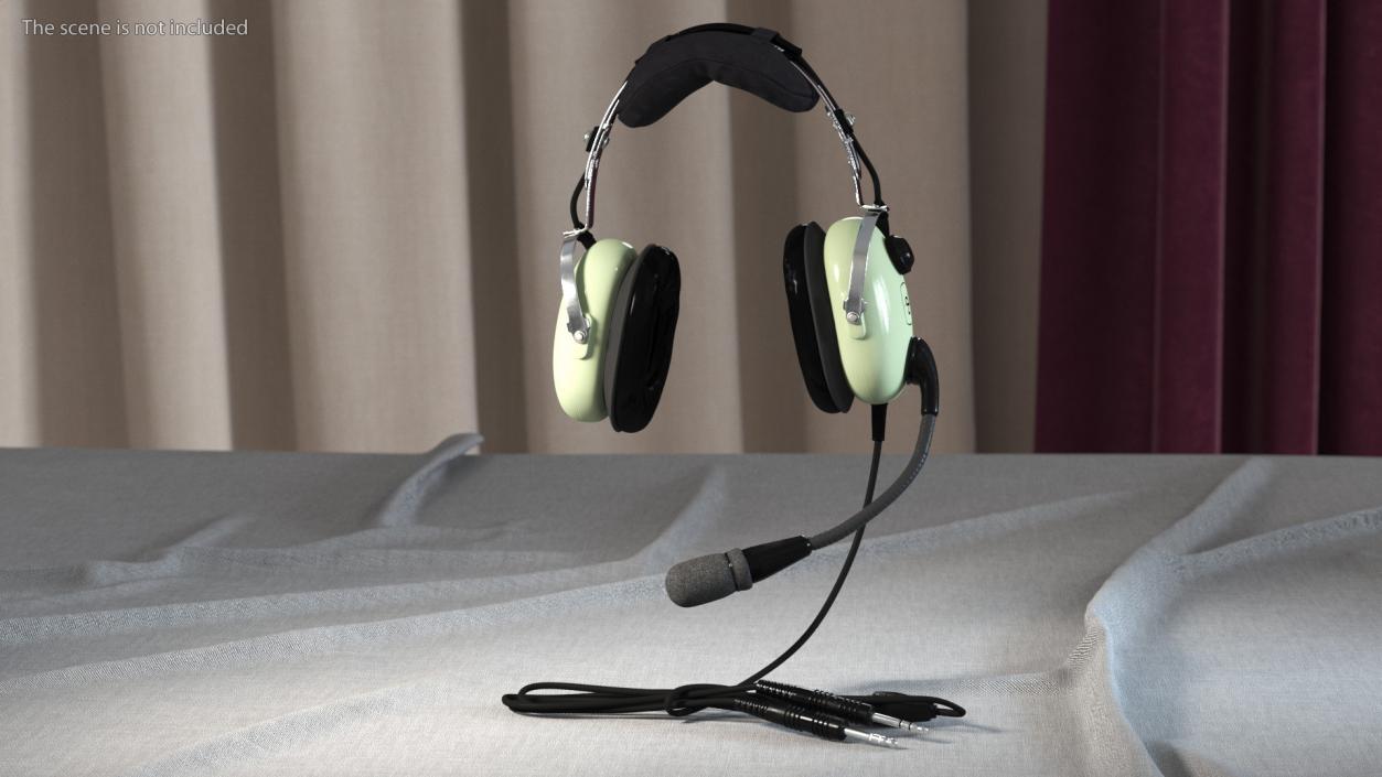 3D David Clark Aviation Headset Hanging