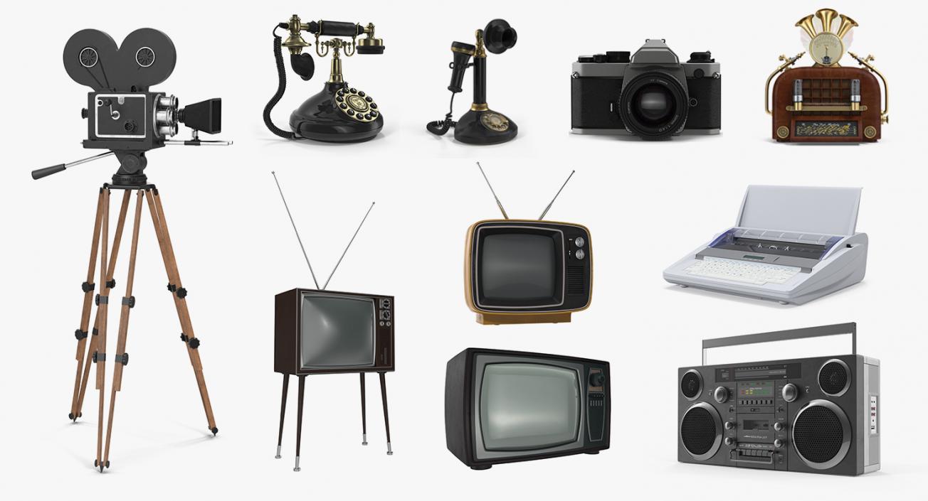 3D model Retro Electronics 3D Models Collection 3