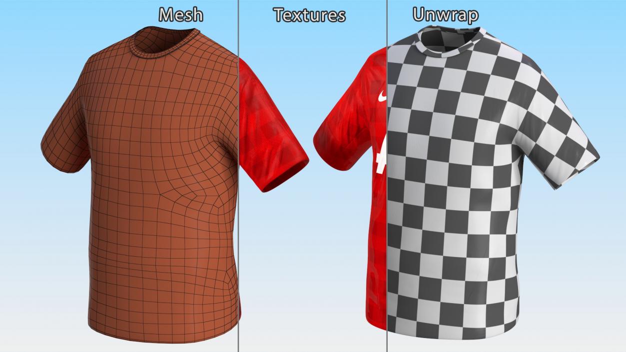 3D Soccer Team Jersey model