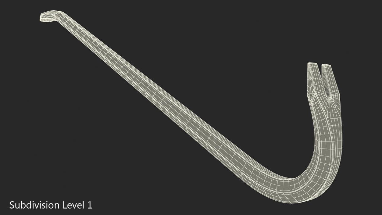 Old Metal Crowbar 3D