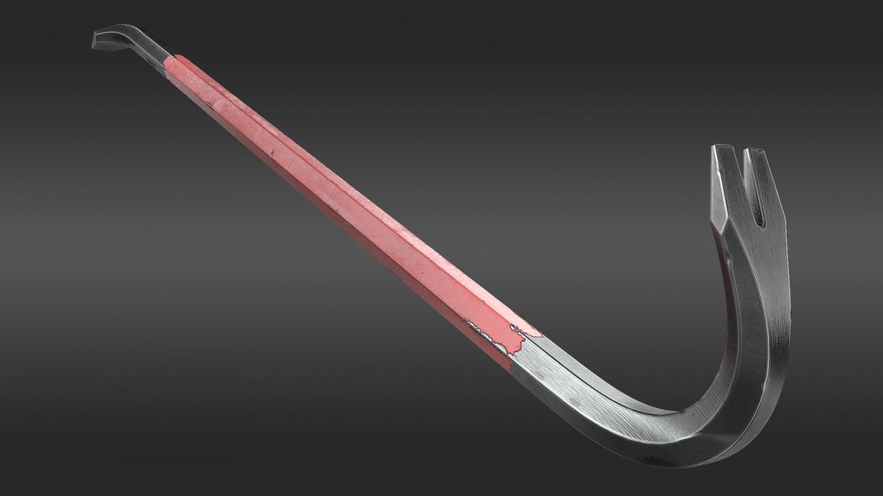 Old Metal Crowbar 3D