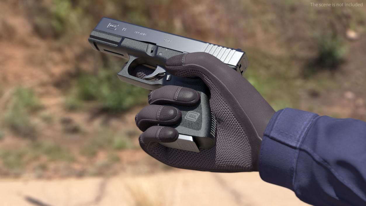 3D model Glock G19 9mm Pistol