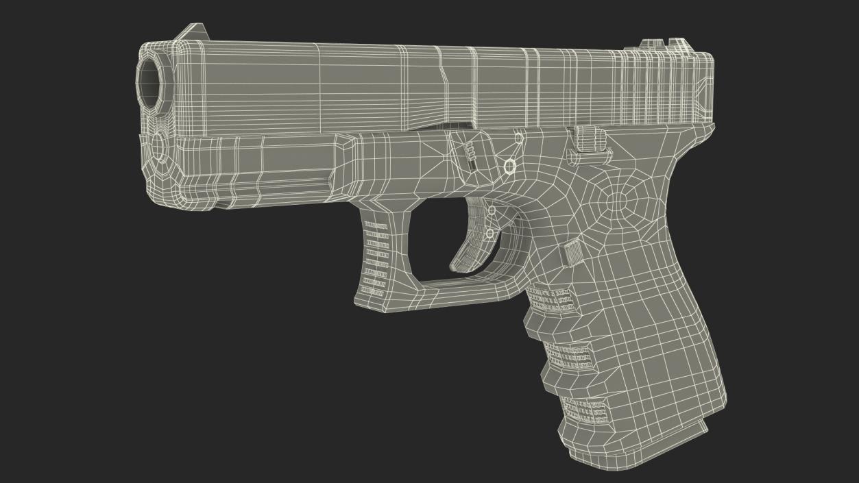 3D model Glock G19 9mm Pistol