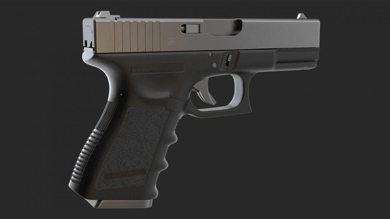 3D model Glock G19 9mm Pistol