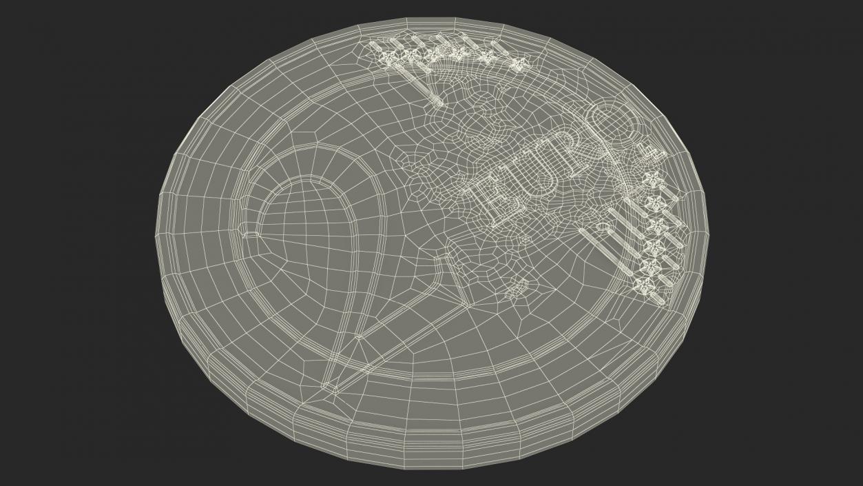 3D France 2 Euro Coin model